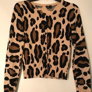 H&M LEOPARD PRINT CARDIGAN
